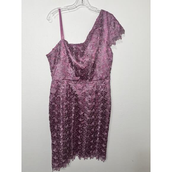 Betty Paige Dress Tatyana Lilac Xl 2x Fitted One Shoulder Pin Up Girl - Picture 1 of 14